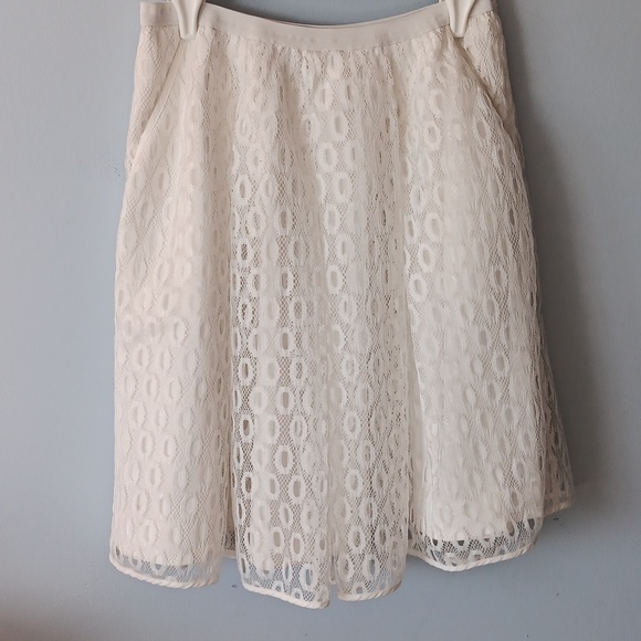 Anthropologie Maeve white lace lawn party skirt - Picture 2 of 6